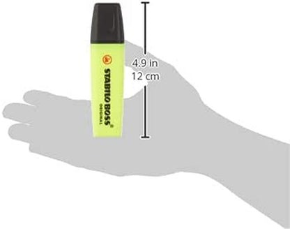 STABILO BOSS Original Fluorescent Highlighter, 2Mm + 5Mm Tip - Yellow