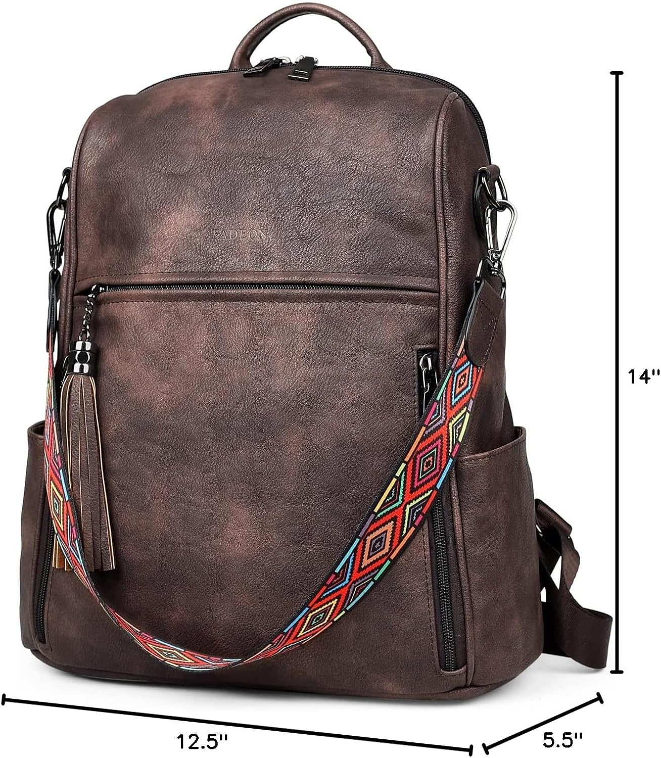 Leather Backpack for Women, 13 Inch, Travel Work Bag