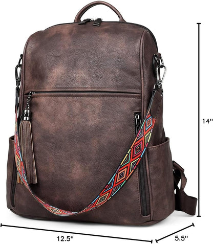 Leather Backpack for Women, 13 Inch, Travel Work Bag