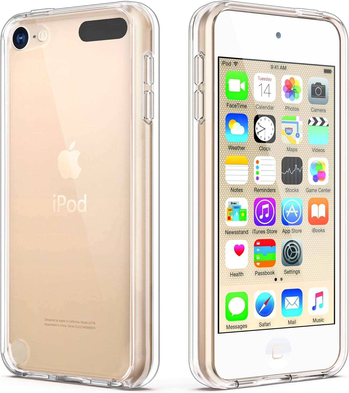 Case for Ipod Touch 7/6/5 with 2HD Screen Protectors, Clear