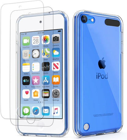 Case for Ipod Touch 7/6/5 with 2HD Screen Protectors, Clear