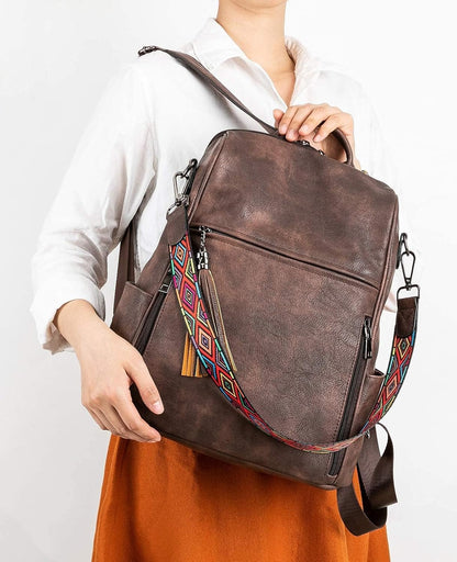 Leather Backpack for Women, 13 Inch, Travel Work Bag
